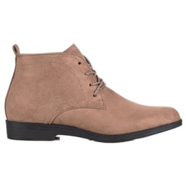 Goodin Bottes en daim confortables brun