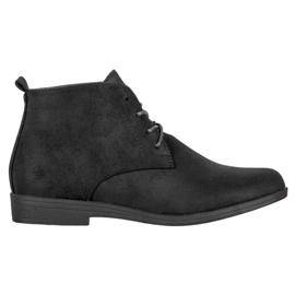 Goodin Bottes en daim confortables le noir
