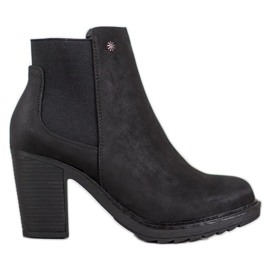 Goodin Bottines à enfiler à talons hauts le noir