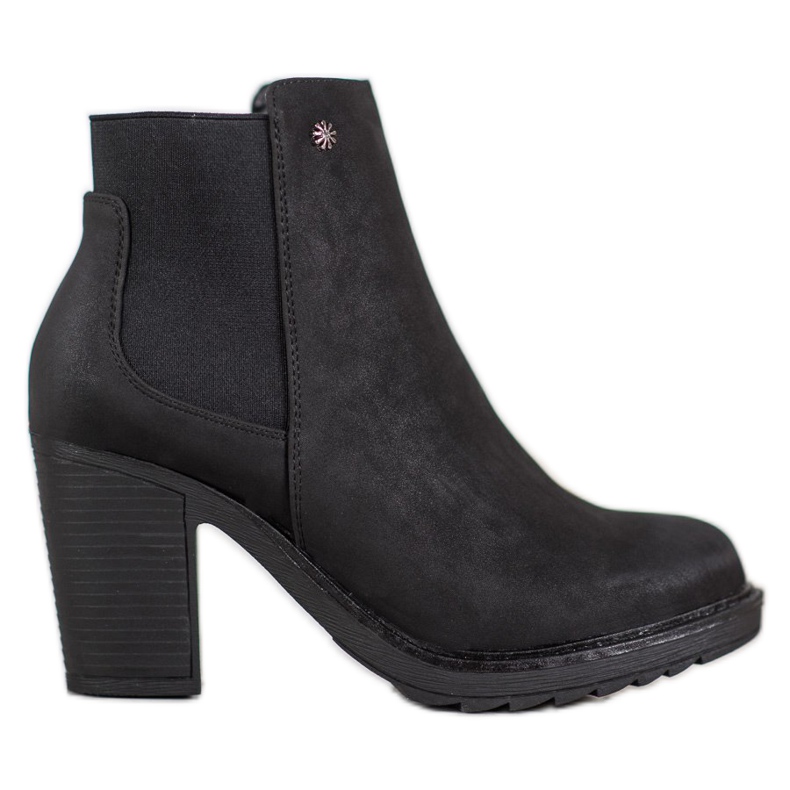 Goodin Bottines à enfiler à talons hauts le noir