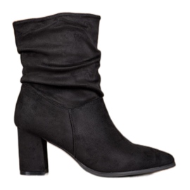 Super Mode Bottines à enfiler à talons hauts le noir