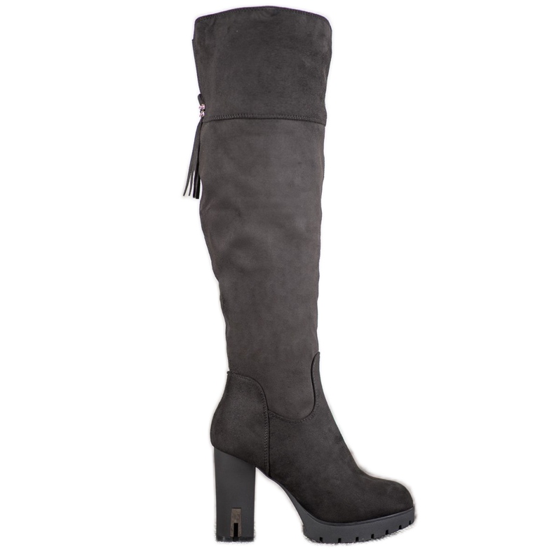 Evento Bottes à plateforme en daim le noir