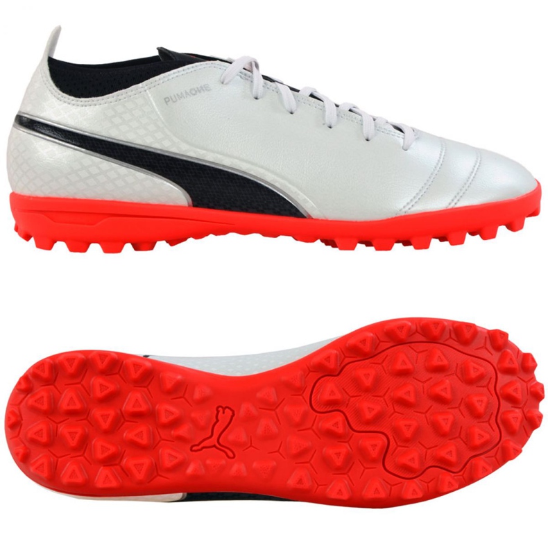 Chaussures de foot Puma One 17.4 Tt M 104078 01 blanche blanche Chaussures de foot Puma One 17.4 Tt M 104078 01 blanche blanche