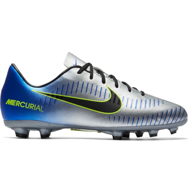 Chaussures de football Nike Mercurial Victory 6 Neymar Fg Jr 921488-407 gris argent Chaussures de football Nike Mercurial Victory 6 Neymar Fg Jr 921488-407 gris argent