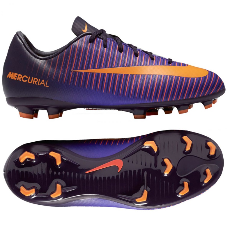 Nike Mercurial Vapor Xi Fg Jr 831945-585 chaussures de football violet violet