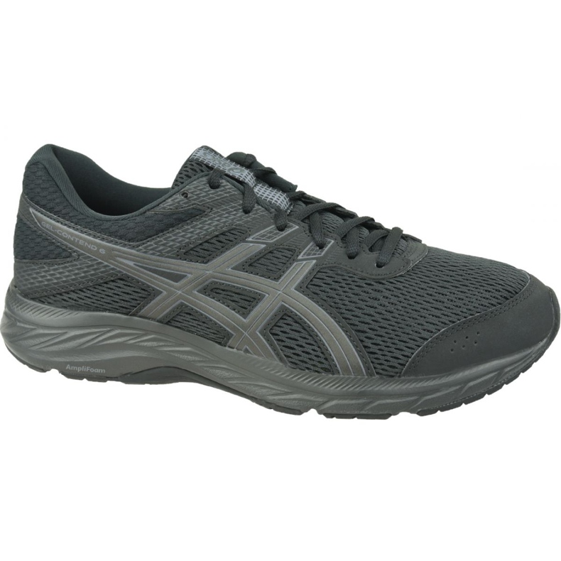 Chaussures de course Asics Gel-Contend 6 M 1011A667-002 le noir gris Chaussures de course Asics Gel-Contend 6 M 1011A667-002 le noir gris