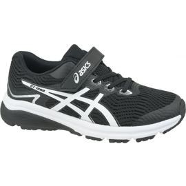Chaussures de course Asics GT-1000 8 Ps Jr 1014A067-001 blanche le noir
