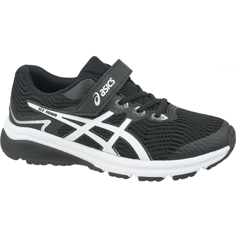 Chaussures de course Asics GT-1000 8 Ps Jr 1014A067-001 blanche le noir