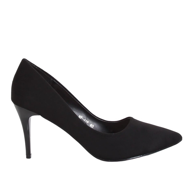 Escarpins sur un talon confortable noir NF-49P Noir