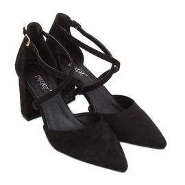 Escarpins sur le poteau noir LE069P Noir le noir