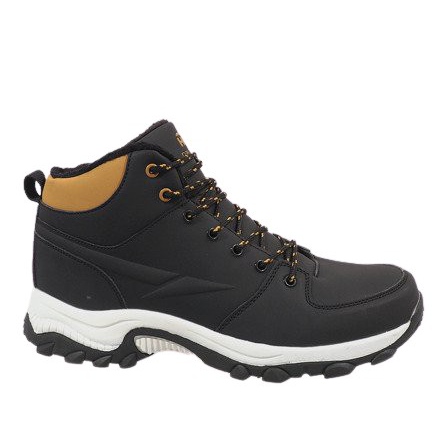 Bottes de neige isolées noires 9WCH-86421 le noir jaune
