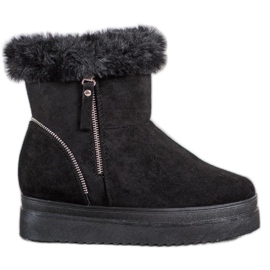 SHELOVET Bottes de neige noires sur la plate-forme