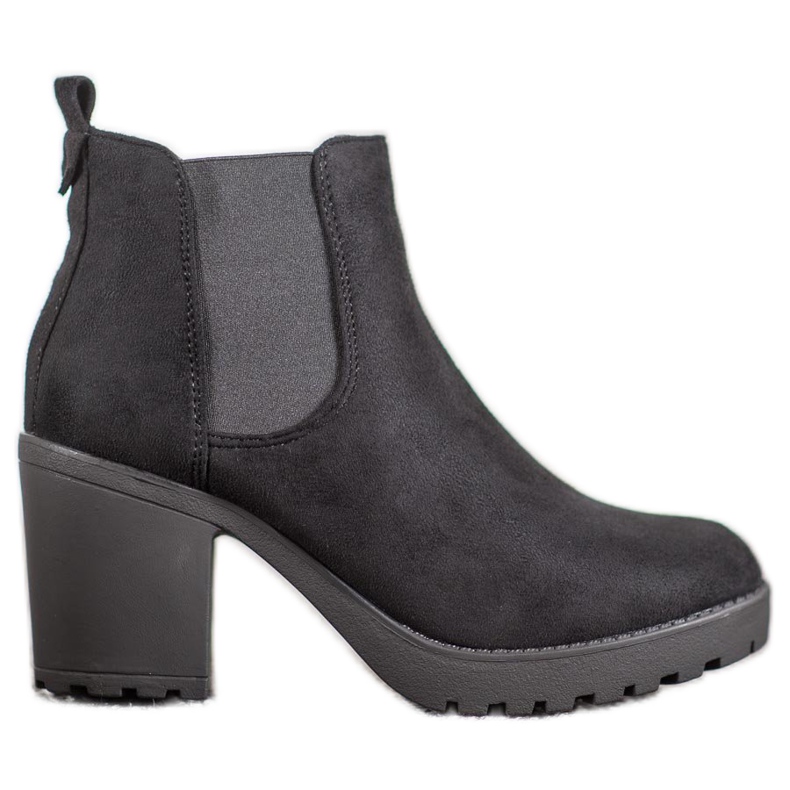 SHELOVET Bottines Chelsea confortables le noir