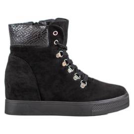 Bestelle Bottes compensées à la mode le noir