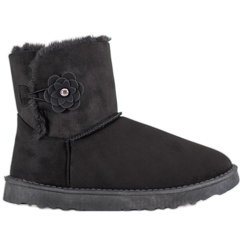 SHELOVET Mukluki avec fleur le noir SHELOVET Mukluki avec fleur le noir