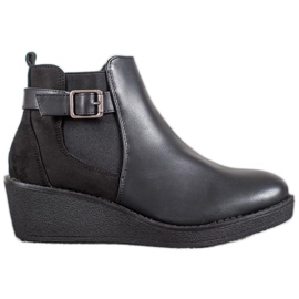 Anesia Paris Bottes compensées confortables le noir