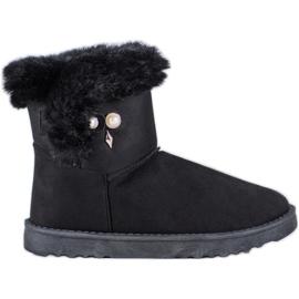 SHELOVET Bottes de neige avec perles noir