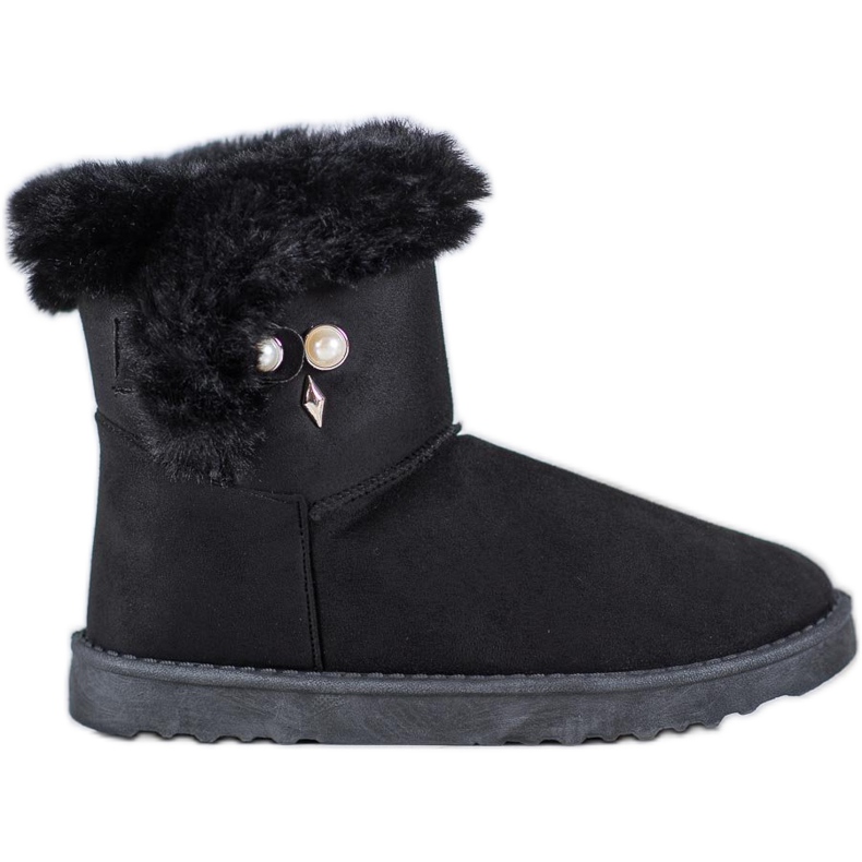 SHELOVET Bottes de neige avec perles le noir SHELOVET Bottes de neige avec perles le noir
