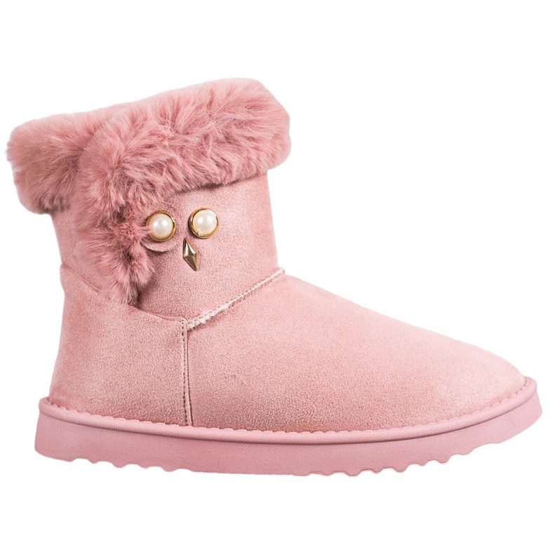 SHELOVET Bottes de neige avec perles rose