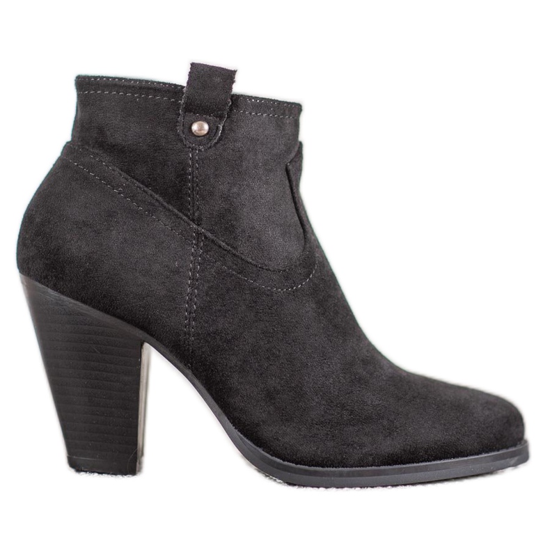 Ideal Shoes Bottes noires décontractées le noir