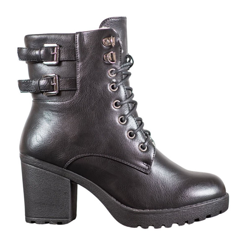 J. Star Bottines attachées sur la plate-forme le noir