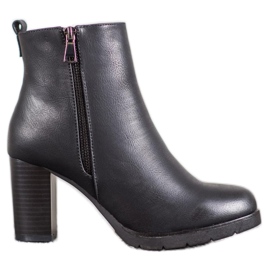 J. Star Bottes en éco-cuir pour femmes noir