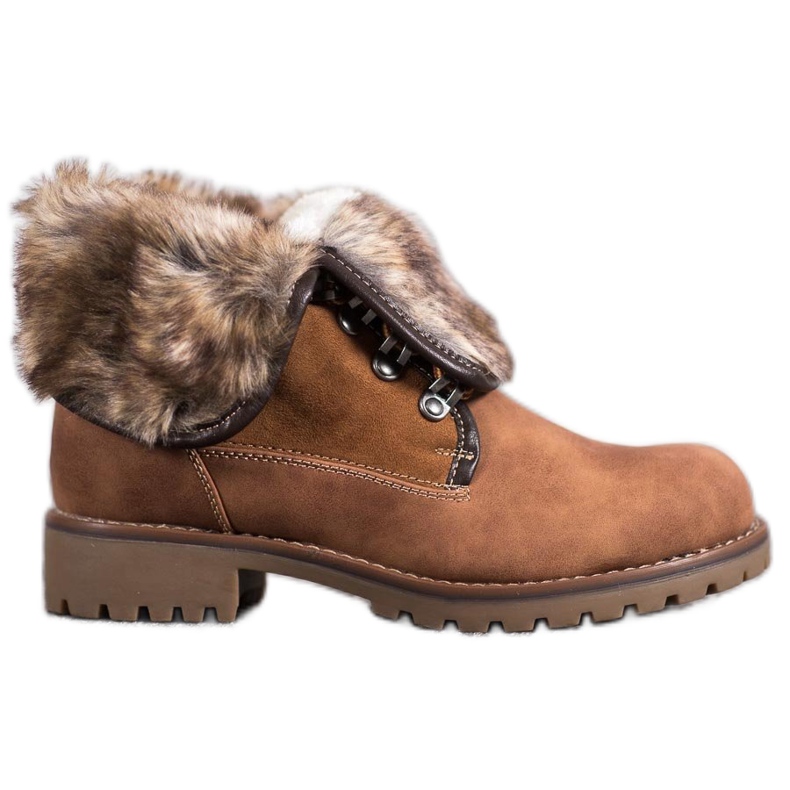 SDS Bottes à tige enroulable brun