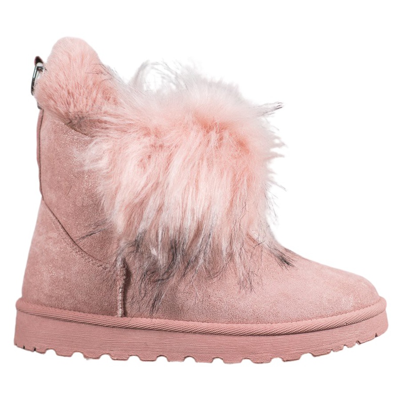 Bella Paris Bottes de neige avec fourrure rose