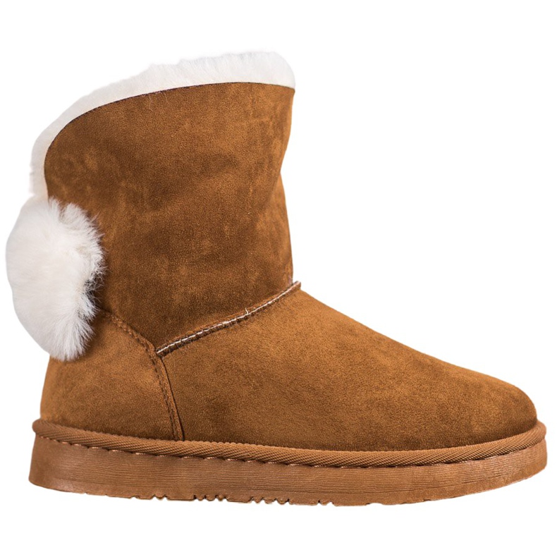 Bella Paris Bottes de neige à pompons brun