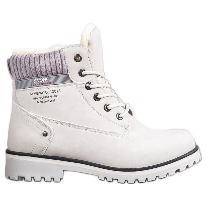 SHELOVET Trappeurs avec fermeture éclair gris