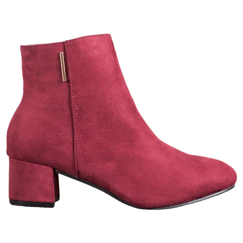 Evento Bottines en daim bordeaux rouge multicolore