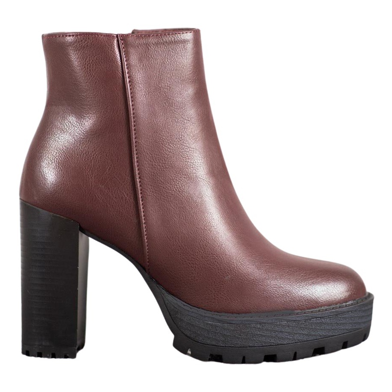 Small Swan Bottes marron sur la plate-forme brun Small Swan Bottes marron sur la plate-forme brun