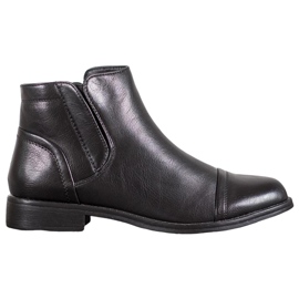 J. Star Bottes élégantes sur un talon plat le noir J. Star Bottes élégantes sur un talon plat le noir