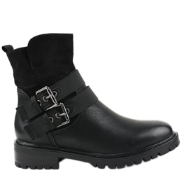 Bottes isolées plates noires M386