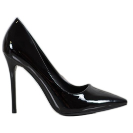 Small Swan Goupilles vernies le noir Small Swan Goupilles vernies le noir