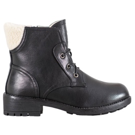 J. Star Bottes Avec Peau De Mouton noir