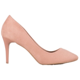 Comer Talons en daim rose