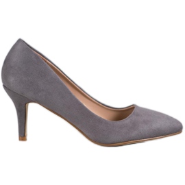 SHELOVET Escarpins en daim gris