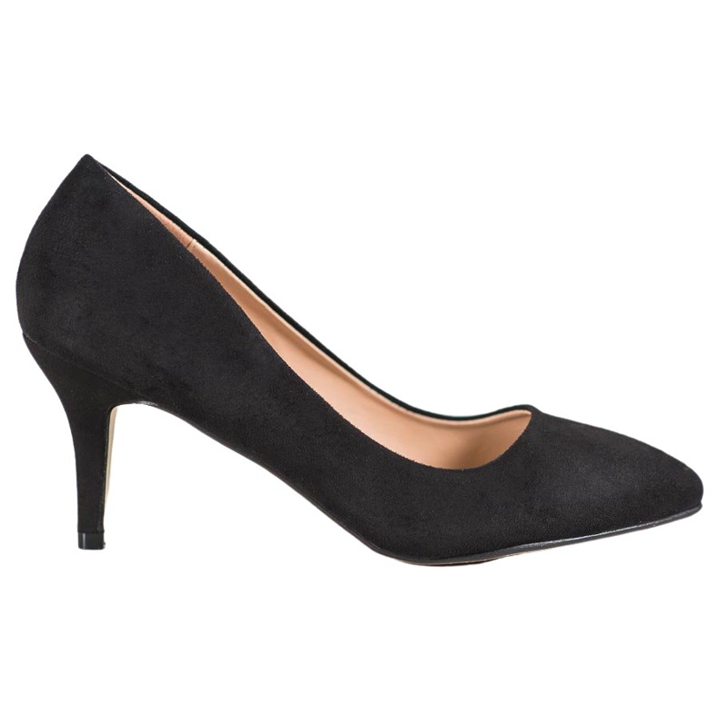 SHELOVET Escarpins en daim noir le noir