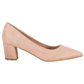 Small Swan Escarpins confortables en daim brun