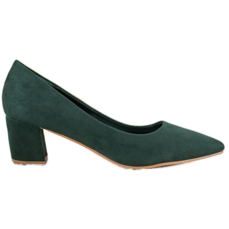 Small Swan Escarpins confortables en daim vert