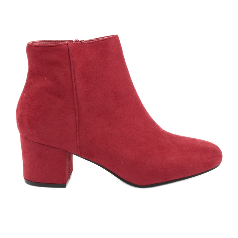 Bottines rouges à talons bas YQ216P Rouge