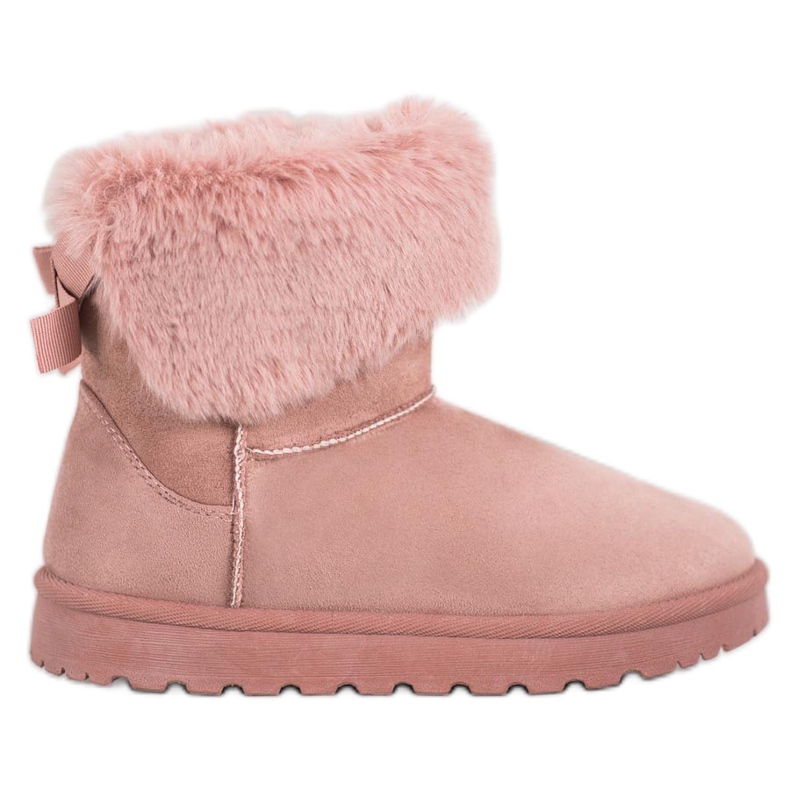 SHELOVET Mukluki avec fourrure rose