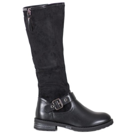 SHELOVET Bottes d'équitation avec boucle le noir SHELOVET Bottes d'équitation avec boucle le noir