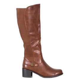 Abloom Bottes d'équitation élégantes brun