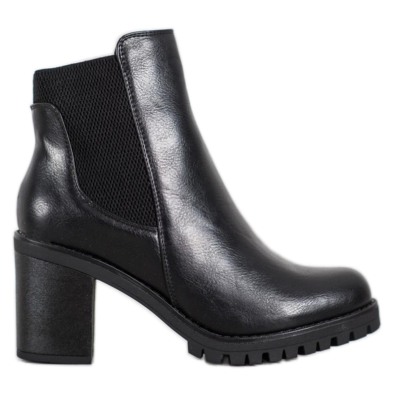 M.Daszyński Bottes confortables sur un poteau le noir