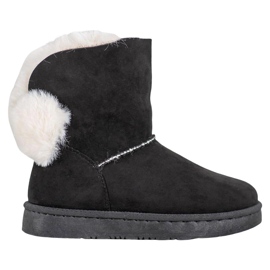 Bella Paris Bottes de neige à pompons noir