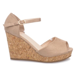 Sandale compensée Camp beige Sandale compensée Camp beige