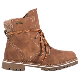 SDS Bottines à lacets avec isolation brun