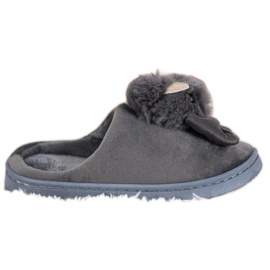 SHELOVET Pantoufles Avec Noeud gris SHELOVET Pantoufles Avec Noeud gris